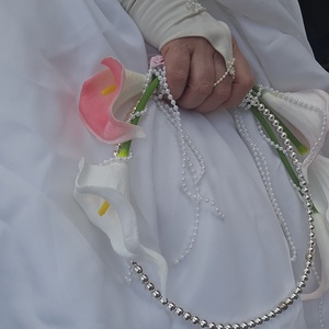 Menyasszonyi csokor gyöngy és kála  - esküvő - menyasszonyi- és dobócsokor - Meska.hu