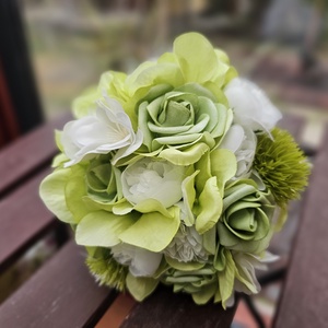Menyasszonyi csokor zöld tollas - esküvő - menyasszonyi- és dobócsokor - Meska.hu