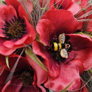 Menyasszonyi csokor pipacs  - esküvő - menyasszonyi- és dobócsokor - Meska.hu