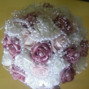 Menyasszonyi csokor gyöngyös  - esküvő - menyasszonyi- és dobócsokor - Meska.hu