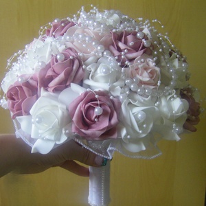 Menyasszonyi csokor gyöngyös  - esküvő - menyasszonyi- és dobócsokor - Meska.hu