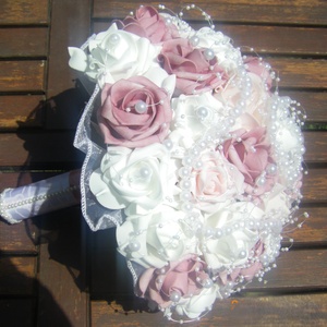 Menyasszonyi csokor gyöngyös  - esküvő - menyasszonyi- és dobócsokor - Meska.hu