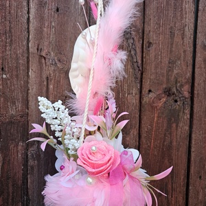 Ballagási csokor vállra akasztható pink - otthon & életmód - virágdekoráció - virágok - virágcsokor - Meska.hu