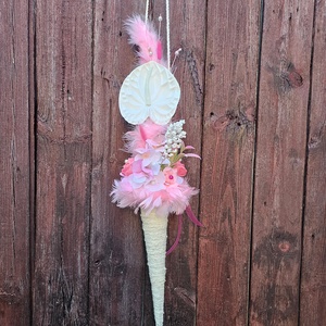 Ballagási csokor vállra akasztható pink - Meska.hu