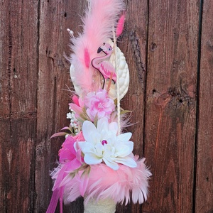 Ballagási csokor vállra akasztható pink - otthon & életmód - virágdekoráció - virágok - virágcsokor - Meska.hu