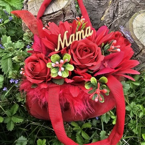 Anyák napi virágtáska  - otthon & életmód - virágdekoráció - virágok - virágcsokor - Meska.hu