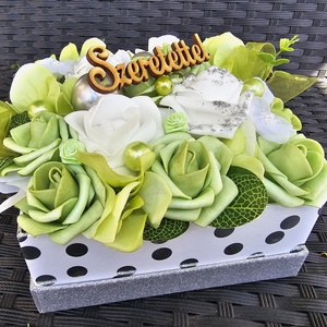 Szülőköszöntő virágbox szett - esküvő - emlék & ajándék - szülőköszöntő ajándék - Meska.hu