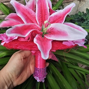 Ballagási csokor pink  - Meska.hu