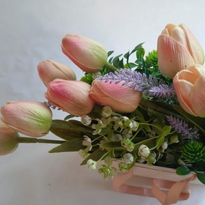 Púder elegancia tulipánkompozíció - otthon & életmód - virágdekoráció - virágok - virágbox - Meska.hu