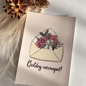 Boldog névnapot! - képeslap  - otthon & életmód - papír, írószer - ajándékozás kellékei - képeslap, üdvözlőlap - Meska.hu