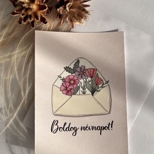 Boldog névnapot! - képeslap  - otthon & életmód - papír, írószer - ajándékozás kellékei - képeslap, üdvözlőlap - Meska.hu