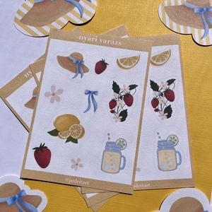 Nyári varázs - papír matricaív - otthon & életmód - papír, írószer - matrica, matrica csomag - Meska.hu