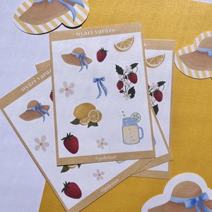 Nyári varázs - papír matricaív - otthon & életmód - papír, írószer - matrica, matrica csomag - Meska.hu