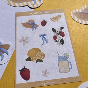 Nyári varázs - papír matricaív - otthon & életmód - papír, írószer - matrica, matrica csomag - Meska.hu