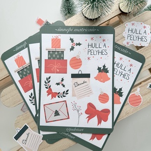 Ünnepi matricaív  - otthon & életmód - papír, írószer - matrica, matrica csomag - Meska.hu