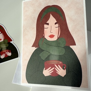 Olívia - képeslap - otthon & életmód - papír, írószer - ajándékozás kellékei - képeslap, üdvözlőlap - Meska.hu