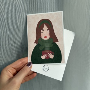 Olívia - képeslap - otthon & életmód - papír, írószer - ajándékozás kellékei - képeslap, üdvözlőlap - Meska.hu