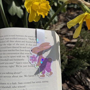 Nyuszilány - mágneses könyvjelző  - könyv & zene - könyvjelző - Meska.hu