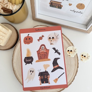 Halloween - matricaív, Kellékek & szerszámok, Dekorációs kellékek, Matricaív, Fotó, grafika, rajz, illusztráció, MESKA