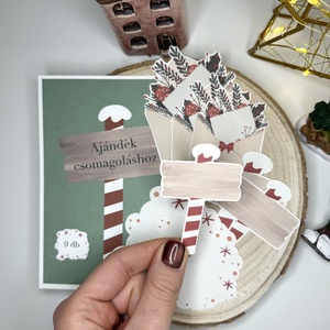 Ajándékcsomagoló matricák - karácsony - karácsonyi ajándékozás - karácsonyi ajándékcsomagolás - Meska.hu