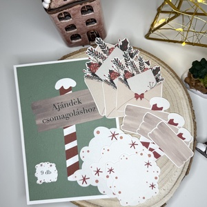 Ajándékcsomagoló matricák, Karácsony, Karácsonyi ajándékozás, Karácsonyi ajándékcsomagolás, Fotó, grafika, rajz, illusztráció, MESKA