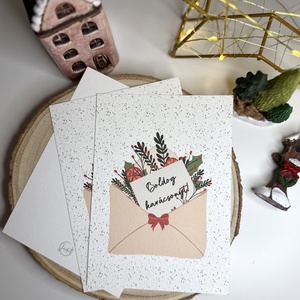 Boldog Karácsonyt! - képeslap , Karácsony, Karácsonyi ajándékozás, Karácsonyi képeslap, üdvözlőlap, ajándékkísérő, Fotó, grafika, rajz, illusztráció, MESKA