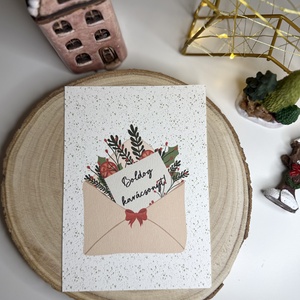 Boldog Karácsonyt! - képeslap  - karácsony - karácsonyi ajándékozás - karácsonyi képeslap, üdvözlőlap, ajándékkísérő - Meska.hu