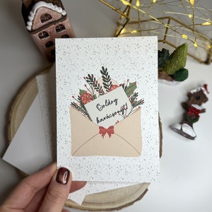 Boldog Karácsonyt! - képeslap  - karácsony - karácsonyi ajándékozás - karácsonyi képeslap, üdvözlőlap, ajándékkísérő - Meska.hu