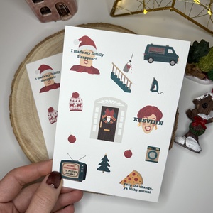 Keeviin - képeslap , Karácsony, Karácsonyi ajándékozás, Karácsonyi képeslap, üdvözlőlap, ajándékkísérő, Fotó, grafika, rajz, illusztráció, MESKA