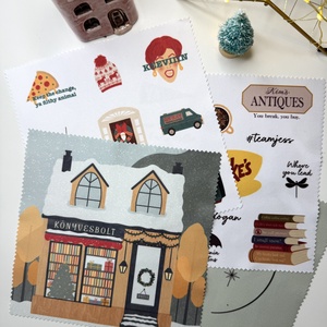 Téli könyvesbolt - szemüvegtörlő kendő  - táska & tok - pénztárca & más tok - szemüvegtok - Meska.hu