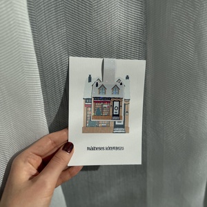 Téli könyvesbolt - mágneses könyvjelző  - Meska.hu