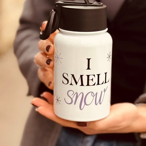 I smell snow - rozsdamentes acél kulacs , Otthon & Életmód, Konyhafelszerelés, tálalás, Italos kellékek, Kulacsok, Fotó, grafika, rajz, illusztráció, MESKA