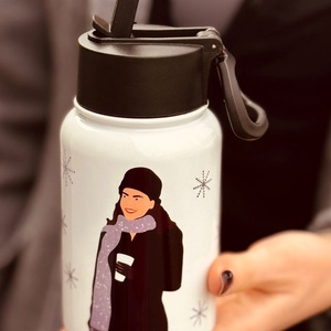 I smell snow - rozsdamentes acél kulacs  - otthon & életmód - konyhafelszerelés, tálalás - italos kellékek - kulacsok - Meska.hu