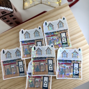 Téli könyvesbolt - vinyl matrica  - otthon & életmód - papír, írószer - matrica, matrica csomag - Meska.hu