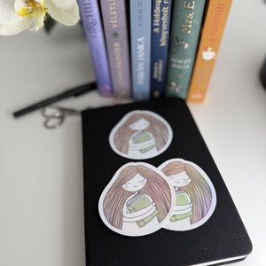 Könyvnapló - nagy vinyl matrica - otthon & életmód - papír, írószer - matrica, matrica csomag - Meska.hu