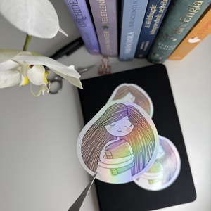 Könyvnapló - nagy vinyl matrica - Meska.hu