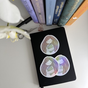 Könyvnapló - nagy vinyl matrica - otthon & életmód - papír, írószer - matrica, matrica csomag - Meska.hu