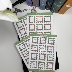 Könyv bingo - matricaív, Kellékek & szerszámok, Dekorációs kellékek, Matricaív, Fotó, grafika, rajz, illusztráció, MESKA