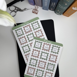 Könyv bingo - matricaív - kellékek & szerszámok - dekorációs kellékek - matricaív - Meska.hu