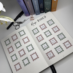 Könyv bingo - matricaív - kellékek & szerszámok - dekorációs kellékek - matricaív - Meska.hu