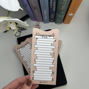 Könyvnapló - papír könyvjelző - könyv & zene - könyvjelző - Meska.hu