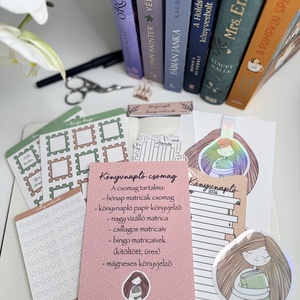 Könyvnapló - csomag , Otthon & Életmód, Papír, írószer, Matrica, matrica csomag, Fotó, grafika, rajz, illusztráció, MESKA