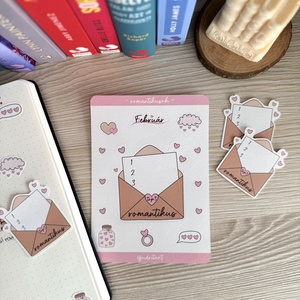 Könyvnapló - romantikusok matricaív  - kellékek & szerszámok - dekorációs kellékek - matricaív - Meska.hu