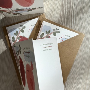 Szerelmes madárkák - képeslap  - otthon & életmód - papír, írószer - ajándékozás kellékei - képeslap, üdvözlőlap - Meska.hu