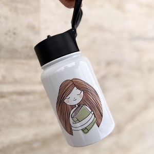 Könyvnapló - rozsdamentes acél kulacs , Otthon & Életmód, Konyhafelszerelés, tálalás, Italos kellékek, Kulacsok, Fotó, grafika, rajz, illusztráció, MESKA