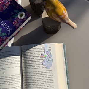 Egy bögre virág - mágneses könyvjelző , Könyv & Zene, Könyvjelző, Fotó, grafika, rajz, illusztráció, MESKA
