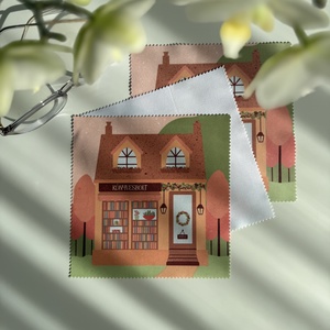 Tavaszi könyvesbolt - szemüvegtörlő kendő  - táska & tok - pénztárca & más tok - szemüvegtok - Meska.hu