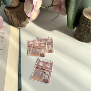 Tavaszi könyvesbolt - vinyl matrica , Otthon & Életmód, Papír, írószer, Matrica, matrica csomag, Fotó, grafika, rajz, illusztráció, MESKA