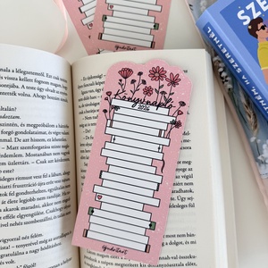 Könyvnapló - tavaszi papír könyvjelző  - könyv & zene - könyvjelző - Meska.hu