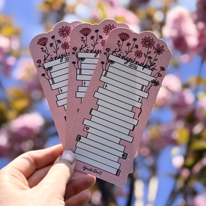 Könyvnapló - tavaszi papír könyvjelző  - Meska.hu